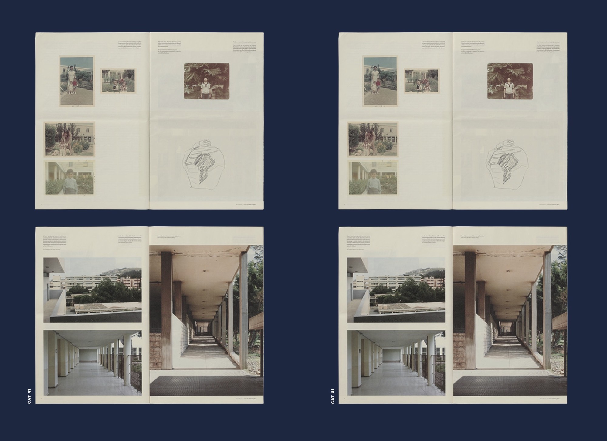 A spread from Art's Biggest Stage depicting a project by artist Akram Zaatari.
