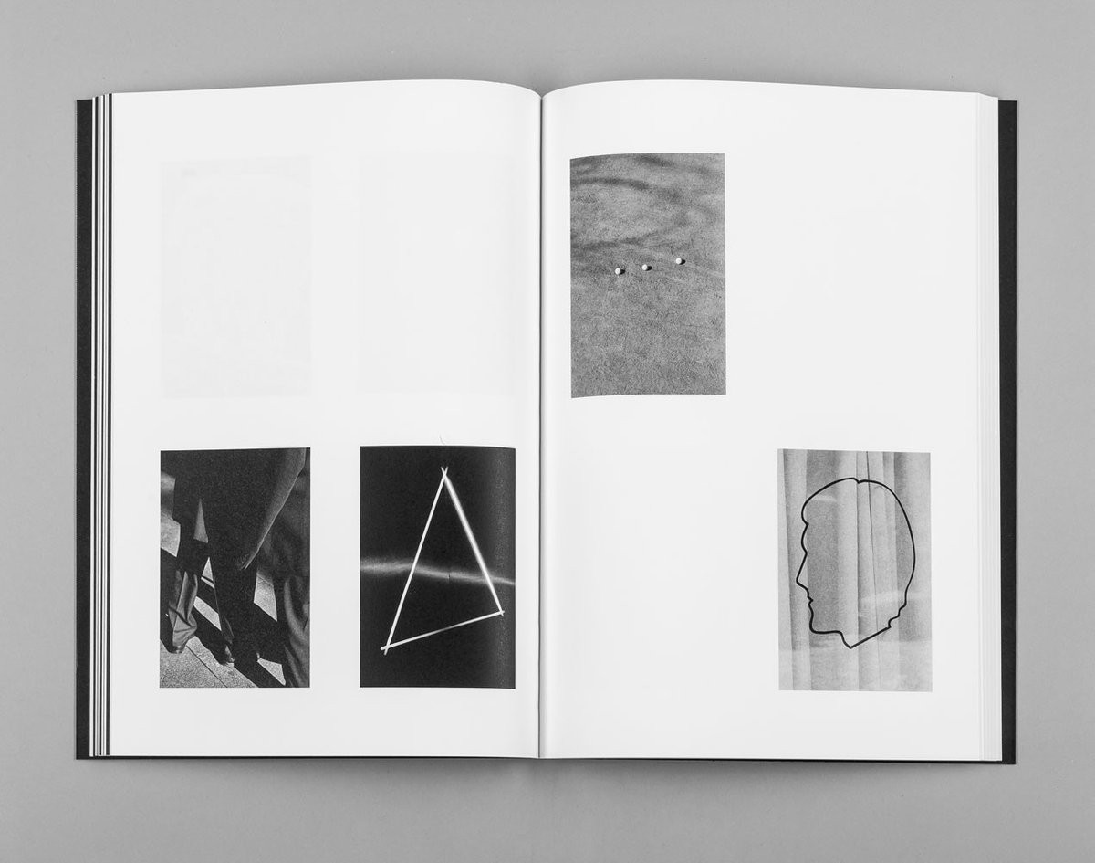 Four black-and-white photographs are arranged in a grid on a white background.