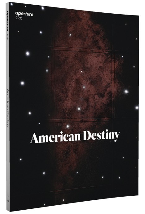 The cover of Aperture issue 226, featuring a photograph by Gregory Halpern that depicts the ceiling of a bar, its lights twinkling, with the words